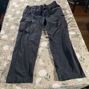 Vintage Aeropostale Pants Mens 2xl Black Cargo Straight Baggy 3D Pocket Military